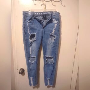 Distressed Blue Jeans for Women
